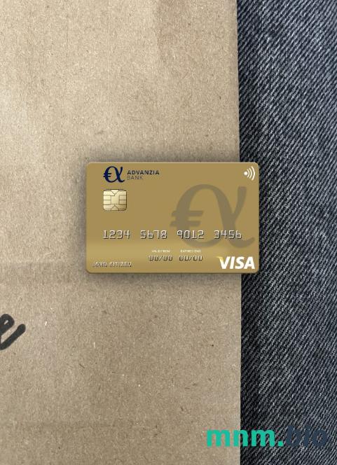 Luxembourg Advanzia bank wygląd zdjęcia karty wizowej skan PSD + zdjęcie